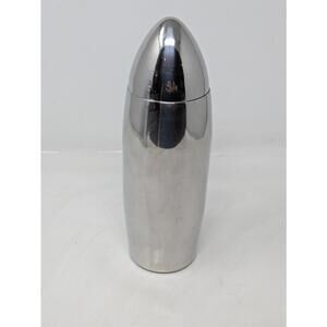 Vintage 1960's S/S Cocktail Shaker  MCM Retro Space Age Atomic Age Bullet